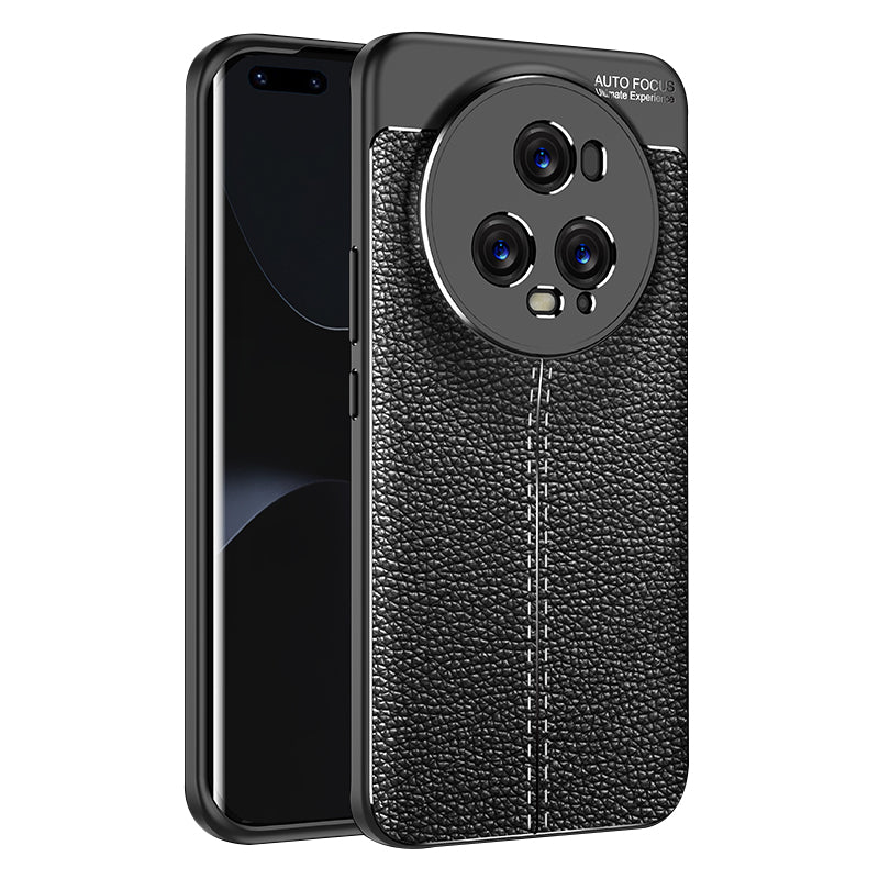 Litchi Texture Slim Case for Honor Magic5 Pro Anti-Drop TPU Phone Cover Litchi Texture Slim Case for Honor Magic5 Pro Anti-Drop TPU Phone Cover